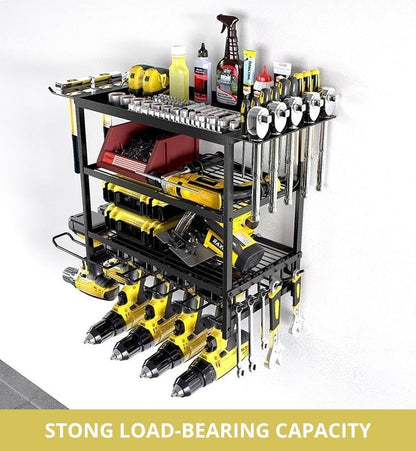 Tool Rack 4-Tier Wall Mount 25x42x60cm