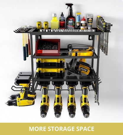 Tool Rack 4-Tier Wall Mount 25x42x60cm