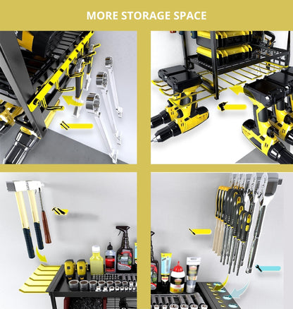 Tool Rack 4-Tier Wall Mount 25x42x60cm