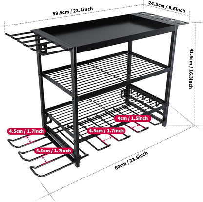 Tool Rack 4-Tier Wall Mount 25x42x60cm