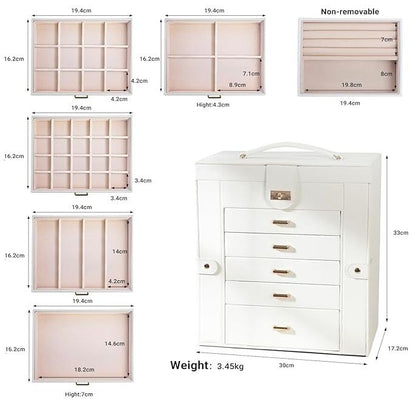 Large Jewelry Box With Mirror 27x28x17cm