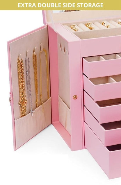 Large Jewelry Box Pink 27x28x17cm
