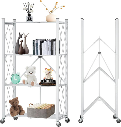 4-Tier Foldable Shelf Unit 34x127x71cm
