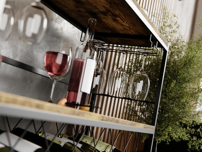Wine Rack Large Storage 30x104x96cm