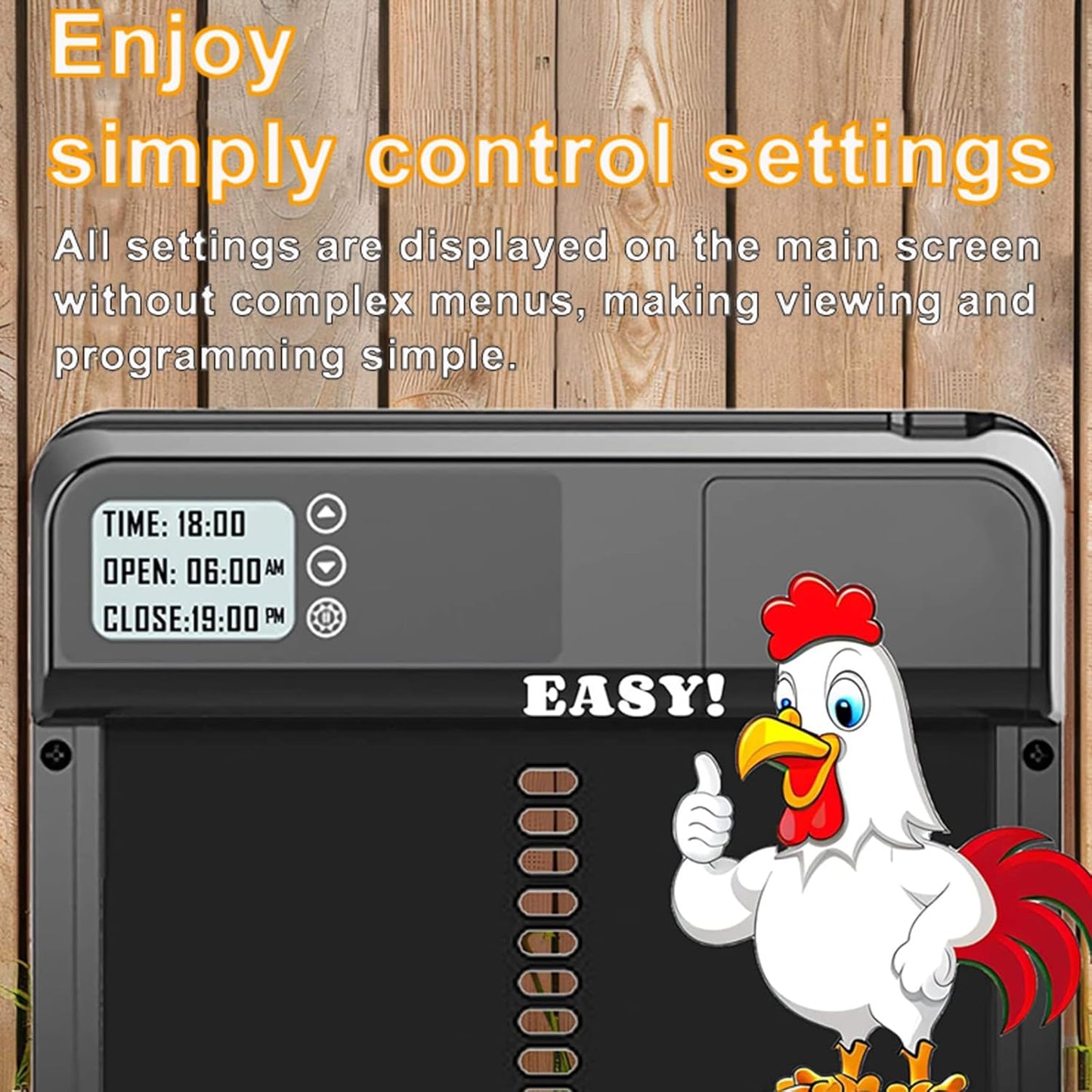 Automatic Chicken Coop Door With Timer 32x4x25cm