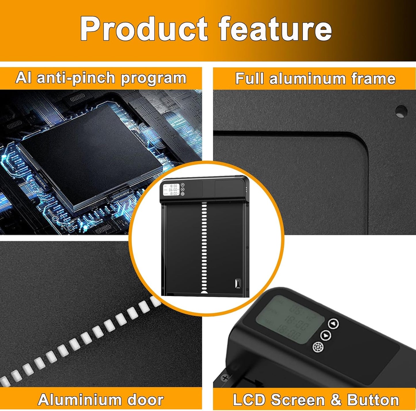 Automatic Chicken Coop Door With Timer 32x4x25cm