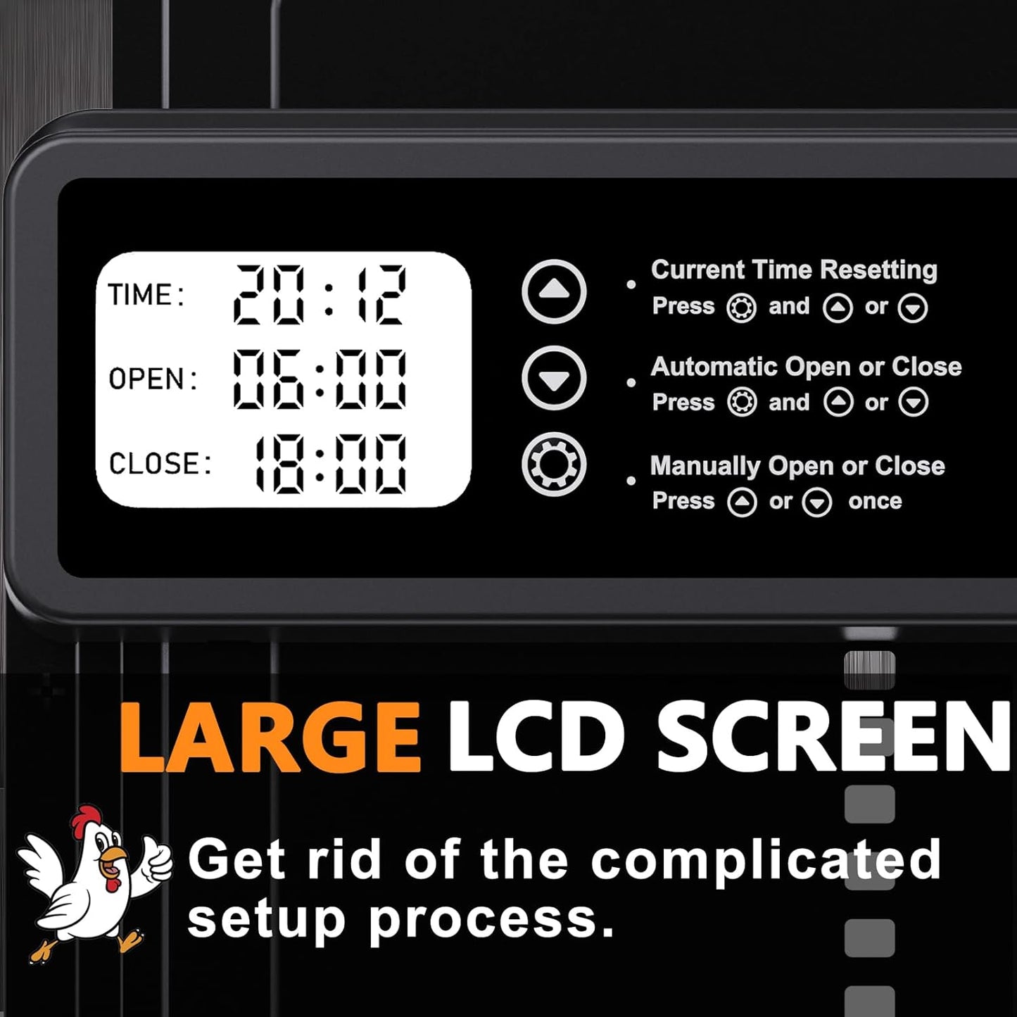 Automatic Chicken Coop Door Opener Timer 32x4x25cm
