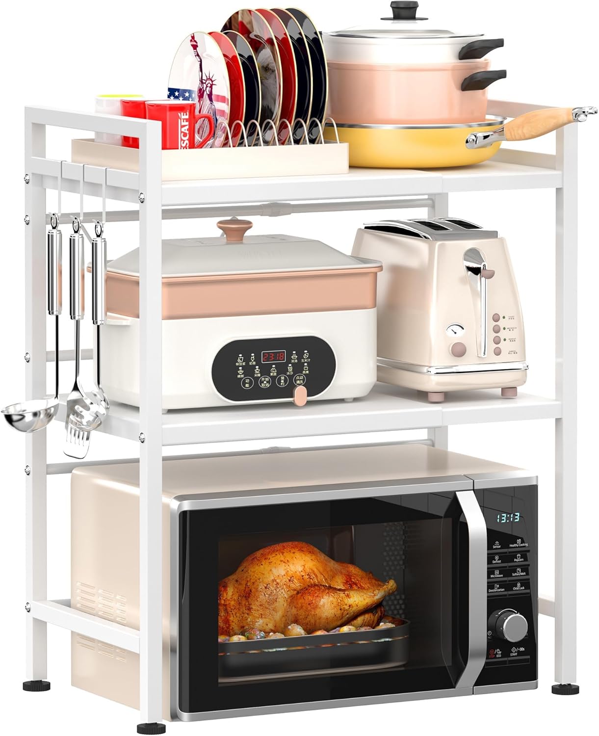 3 Tier Kitchen Shelf Rack 36x78x40cm