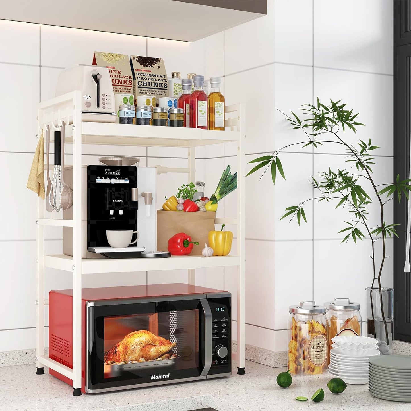 3 Tier Kitchen Shelf Rack 36x78x40cm