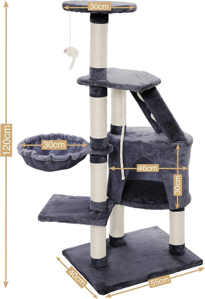 Cat Tree 120cm Multi Level 40x120x55cm