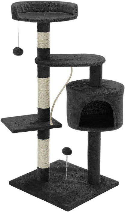 Cat Tree Tower Grey 40x140x40cm
