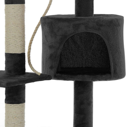Cat Tree Tower Grey 40x140x40cm