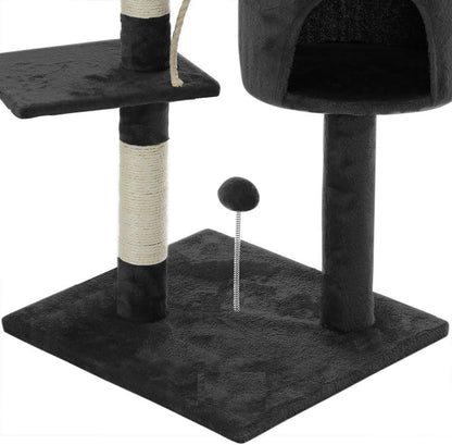 Cat Tree Tower Grey 40x140x40cm