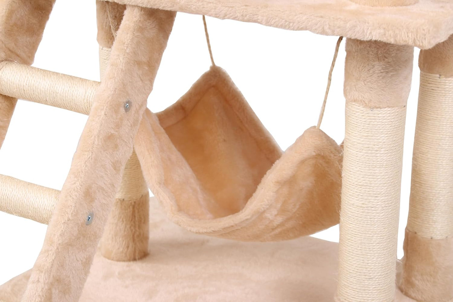 Cat Tree Tower Beige 70x141x40cm