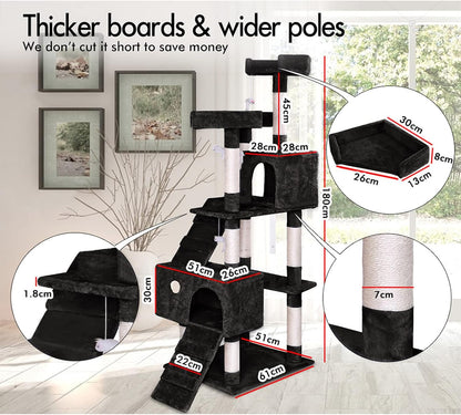 Cat Tree Tower 180cm 61x180x51cm