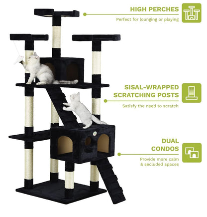 Cat Tree Tower 180cm 61x180x51cm