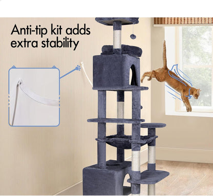 Cat Tree Tower 180cm High 53x184x43cm