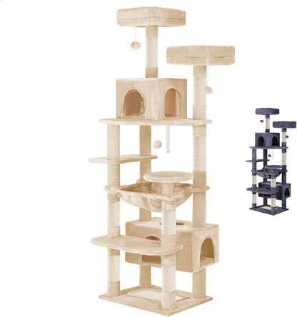 Cat Tree Tower With Plush Perches 53x184x43cm