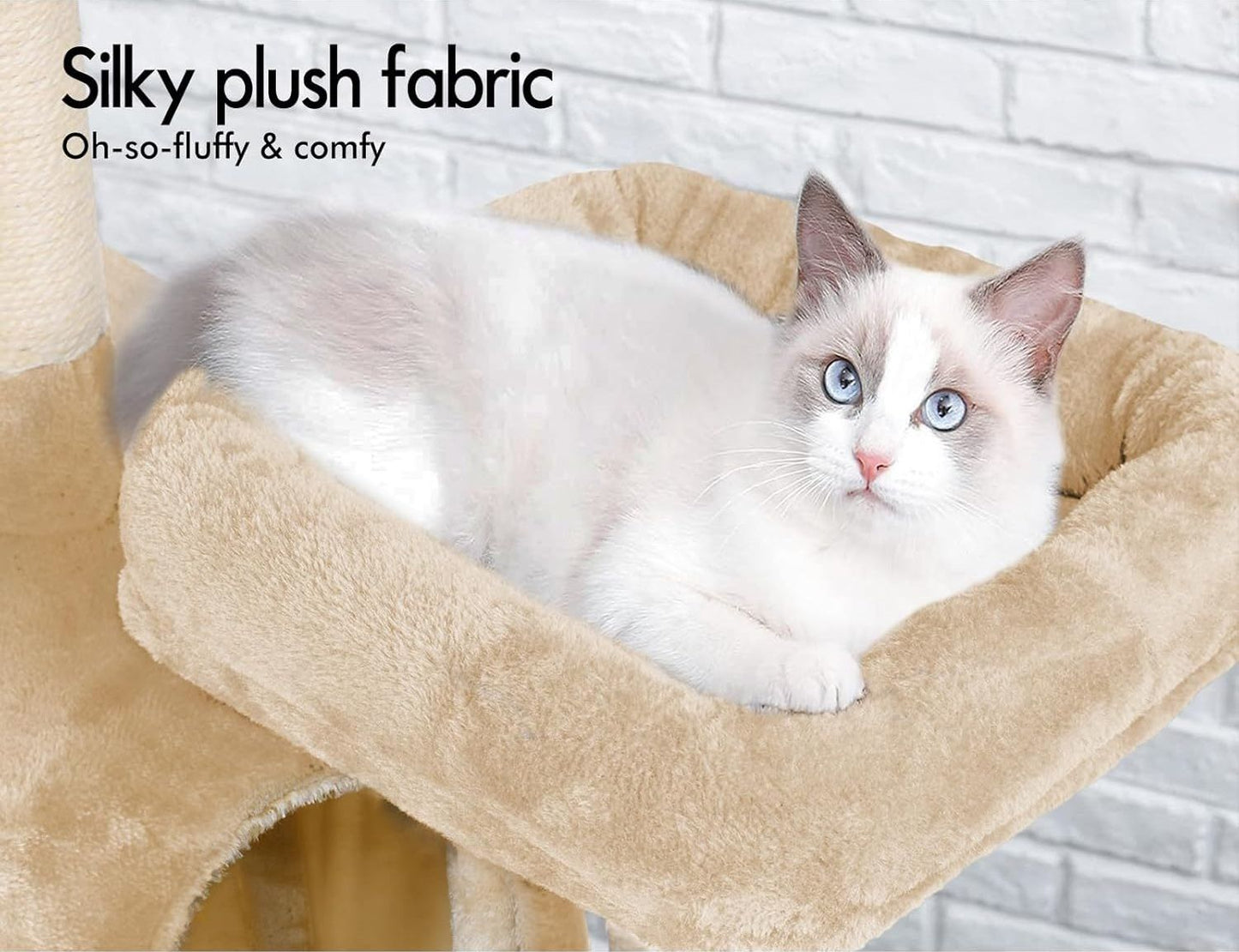 Cat Tree Tower With Plush Perches 53x184x43cm
