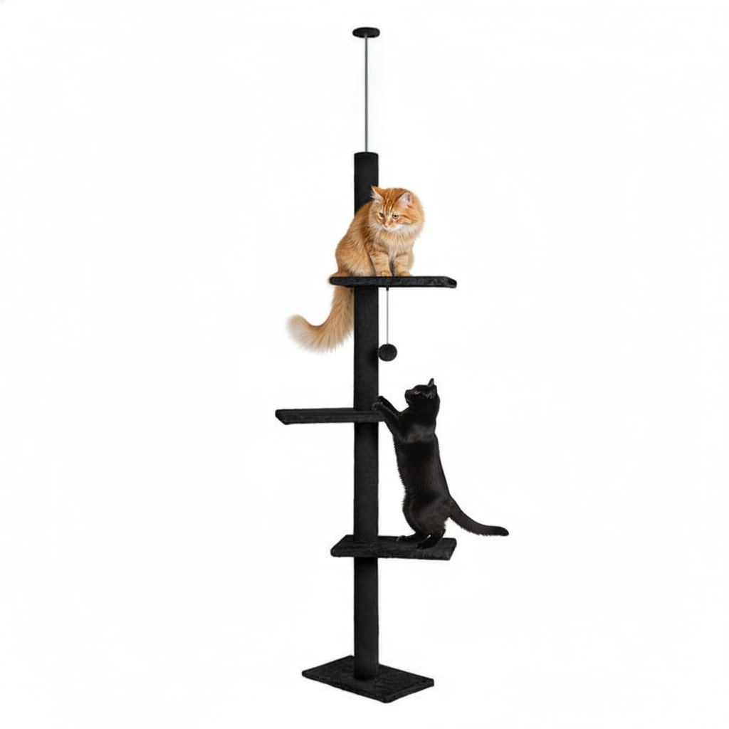 Cat Tree Tower Adjustable Height 43x230x27cm