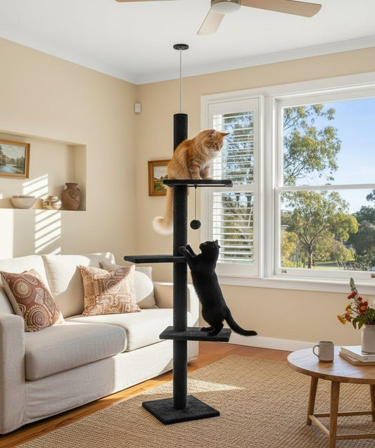 Cat Tree Tower Adjustable Height 43x230x27cm
