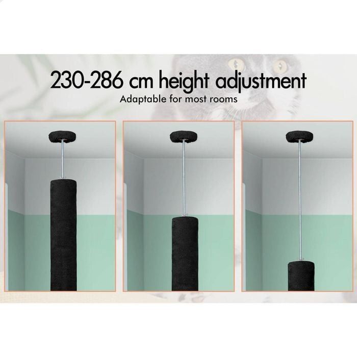 Cat Tree Tower Adjustable Height 43x230x27cm