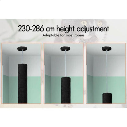 Cat Tree Tower Adjustable Height 43x230x27cm