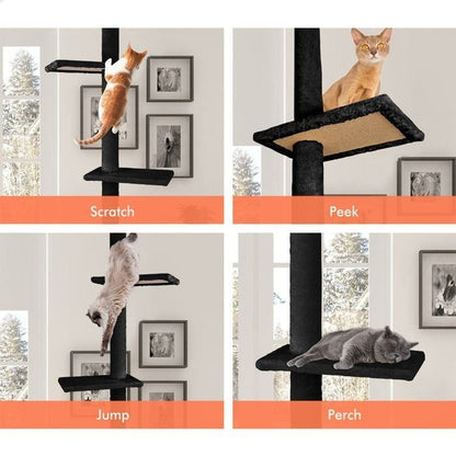 Cat Tree Tower Adjustable Height 43x230x27cm