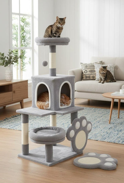 Cat Tree Tower Large Plush 48x110x40cm