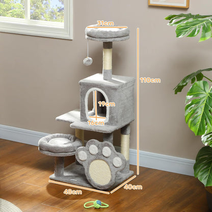 Cat Tree Tower Large Plush 48x110x40cm