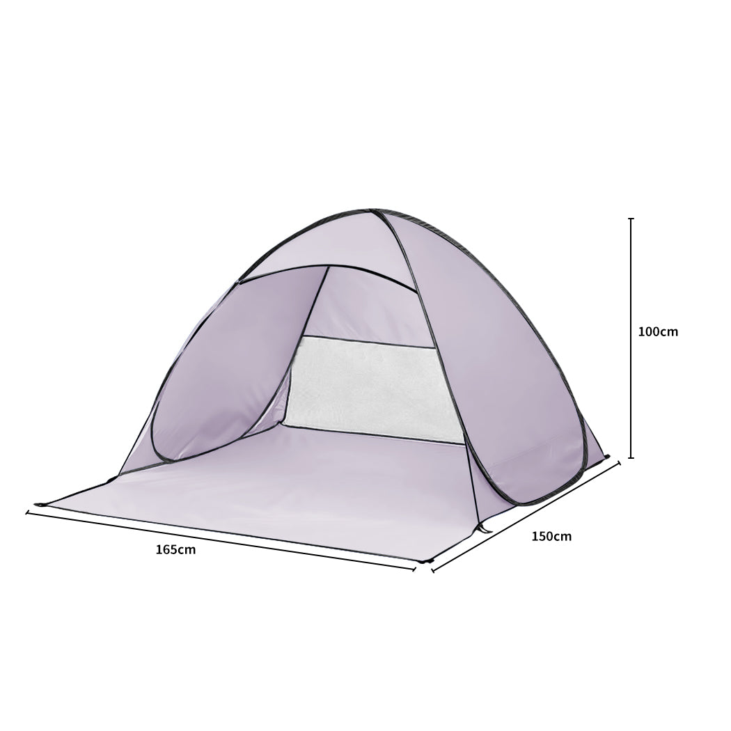 Pop Up Beach Tent Caming Portable Grey