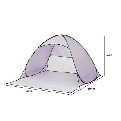 Pop Up Beach Tent Caming Portable Grey