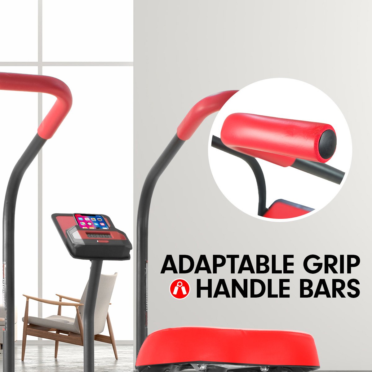 Air Resistance Fan Exercise Bike for Cardio - Red