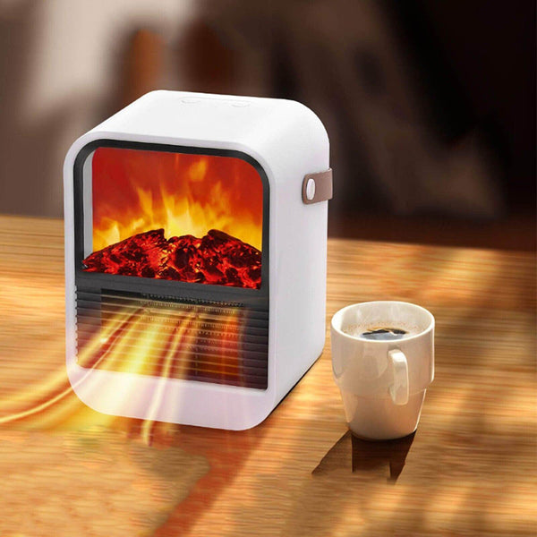  3D Flame Heater Office Desktop Heater Small Electric Heater For Home Quick