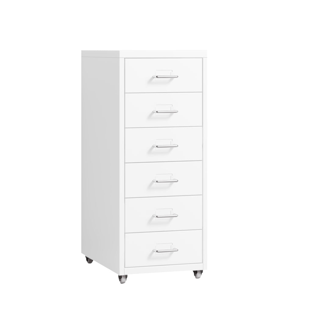 6 Drawer Office Cabinet Drawers White