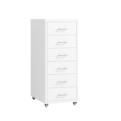 6 Drawer Office Cabinet Drawers White