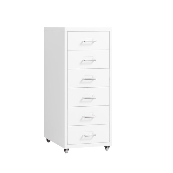  6 Drawer Office Cabinet Drawers White