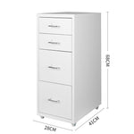 4 Drawer Office Drawers Cabinet White