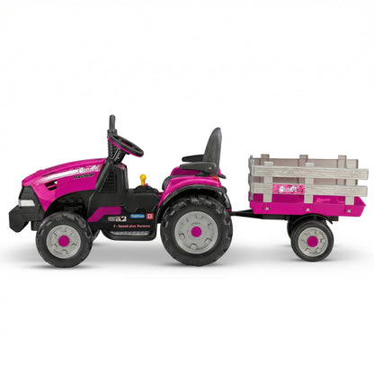 Ride On Tractor Pink 2 Speed 171.45x67.31x62.23cm