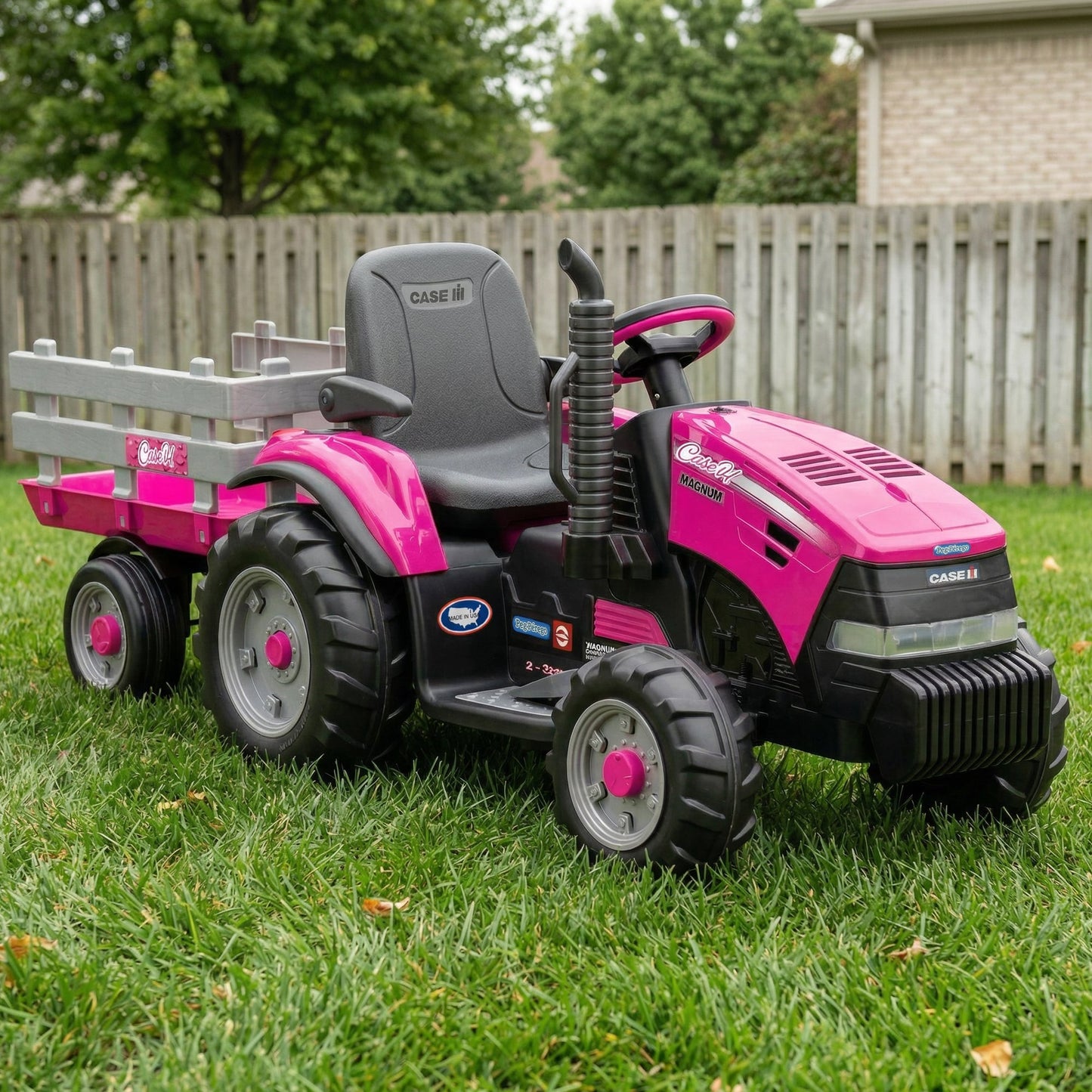 Ride On Tractor Pink 2 Speed 171.45x67.31x62.23cm