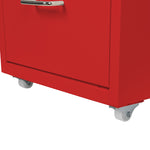 3 Drawer Office Drawers Cabinet Red