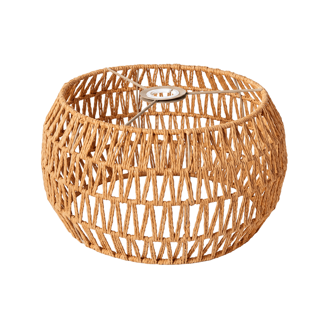 Pendant Light Shade Yellow Paper Rope 32x32x17cm