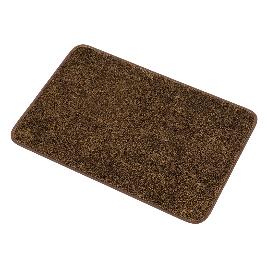 Non Slip Door Mat Brown 80x50x1cm