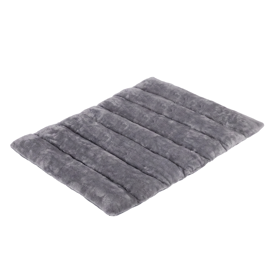 Large Plush Dog Bed Grey 101x71x3cm