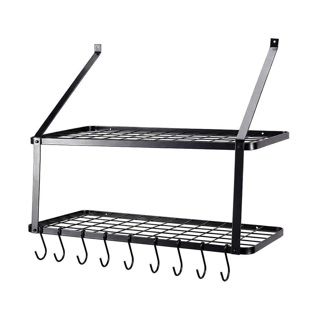 Wall Mounted Pot Pan Rack 10 Hooks | HomeAndLiving - 9