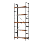 Compact 5-Tier Industrial Bookshelf Bookcase 157.5cm  Sleek Modern