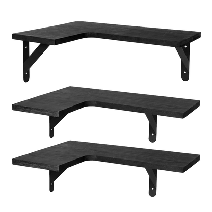 Corner Floating Shelves 3pc L-Shaped Wall | HomeAndLiving - 9