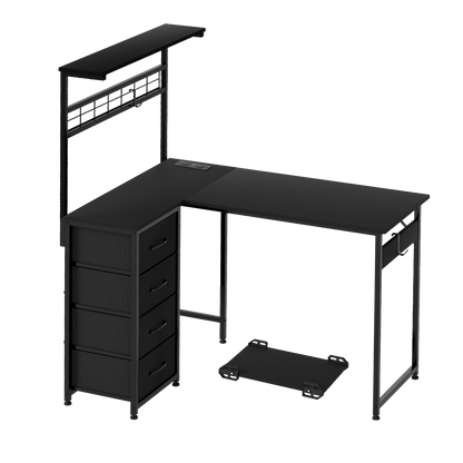 L Shaped Computer Desk Convertible 110x80x135cm