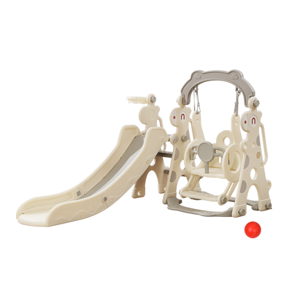Kids Slide Swing Set Cream