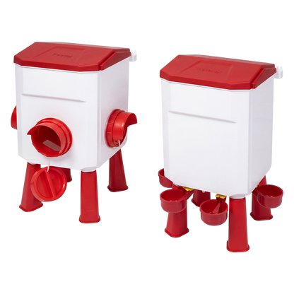 Pawz Auto Chicken Feeder and Waterer Set 12kg 11L Gravity Food Water Dispenser
